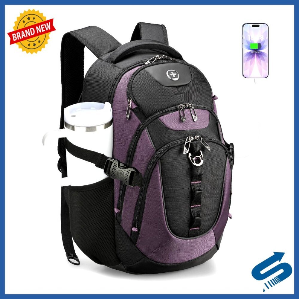 Laptop Backpack with USB Charging Port Travel School College Lightweight